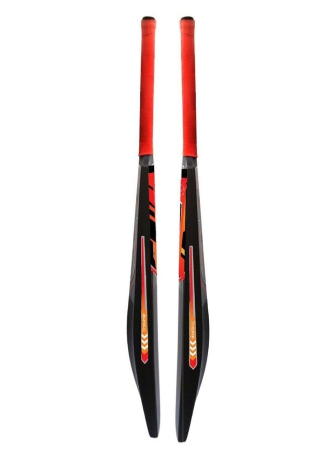 Trocshop Heavy Duty Plastic Red Grip Turf Cricket Bat | 81 x 10 CM | Full Size Tennis Bat for Cricket | for All Age Group | Lightweight | Plastic Bats for Outdoor Tournament - Image 5