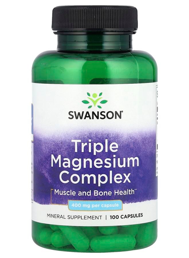SWANSON Triple Magnesium Complex 400 mg 100 Capsules