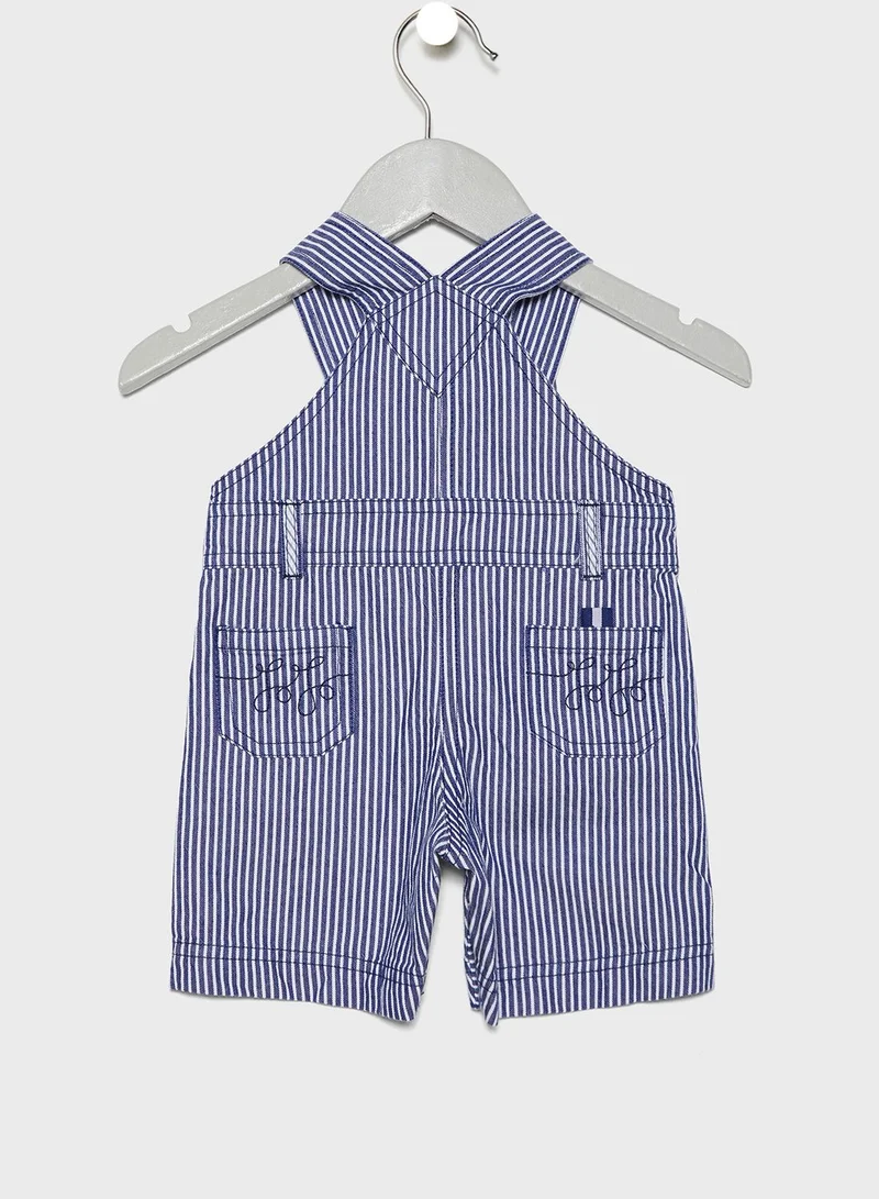 JoJo Maman Bebe Infant Striped Dungaree