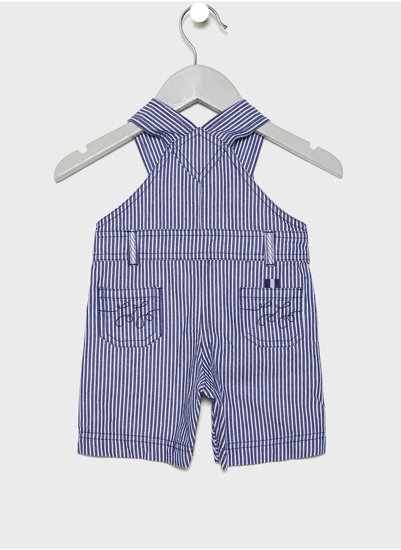 JoJo Maman Bebe - Infant Striped Dungaree - Image 1