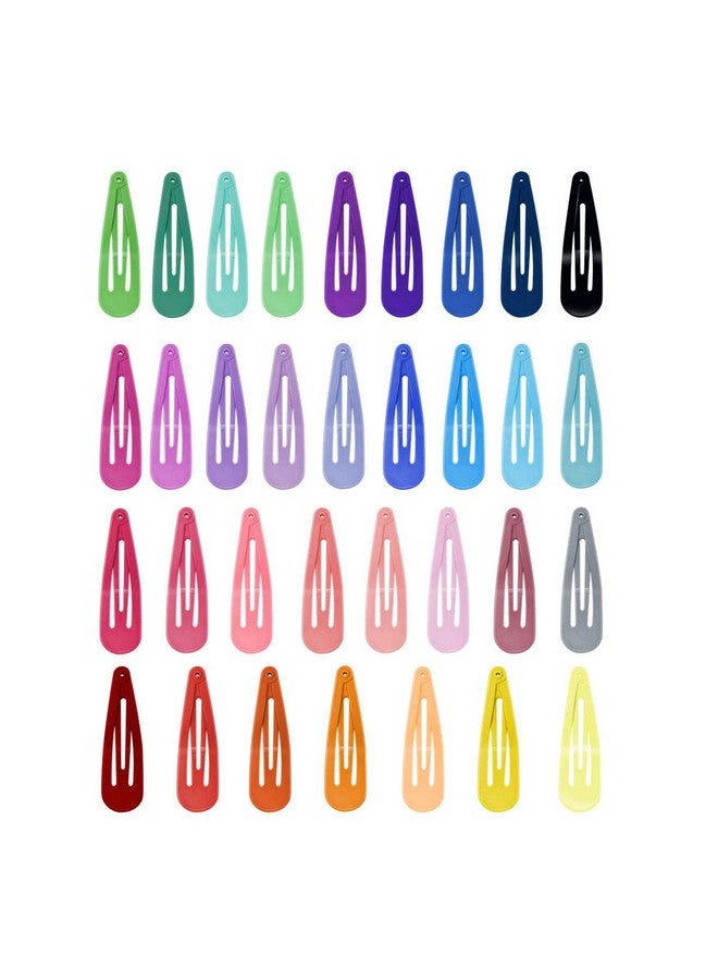 yuntop 100 Pcs Girls Snap Hair Clips Colorful Hair Clips Barrettes 2 Inch No Slip Metal Barrettes In 33 Candy Color Glossy Hair Accessories For Girls Women Teens Toddlers Ladies (Assorted Colors) - Image 1
