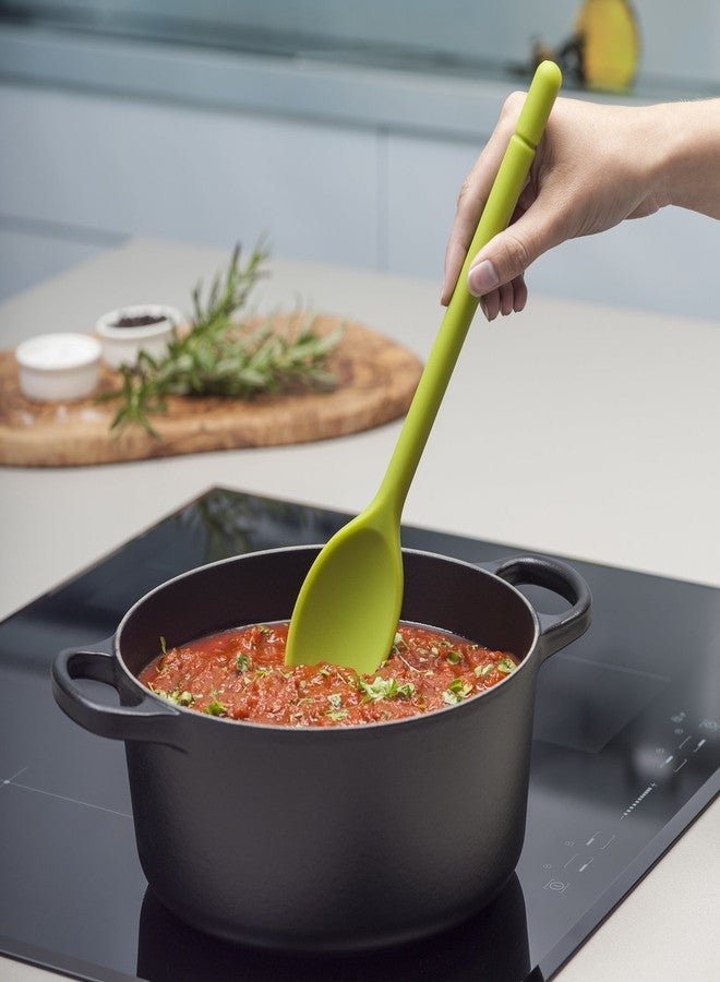 Zeal Scratch Non-Stick Silicone Cooking Spoon, Lime Green, 30 cm - Image 2