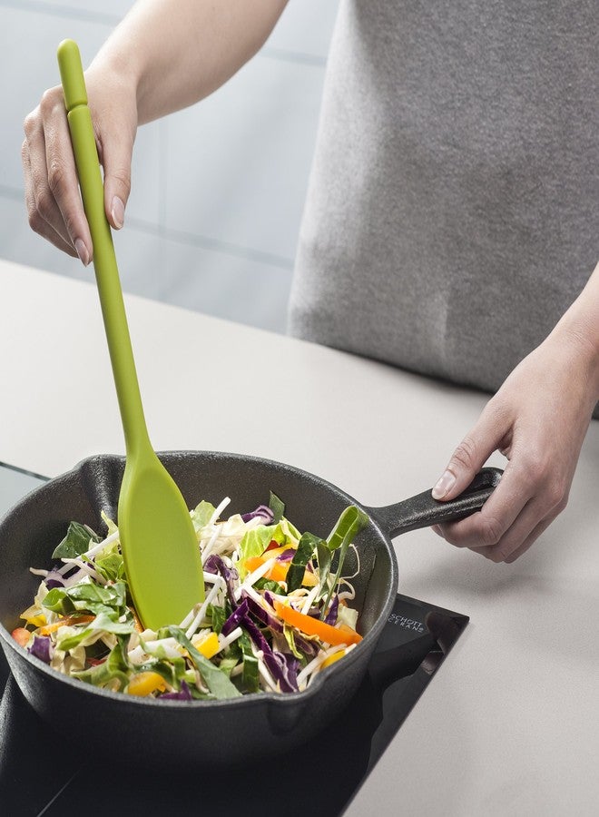 Zeal Scratch Non-Stick Silicone Cooking Spoon, Lime Green, 30 cm - Image 4