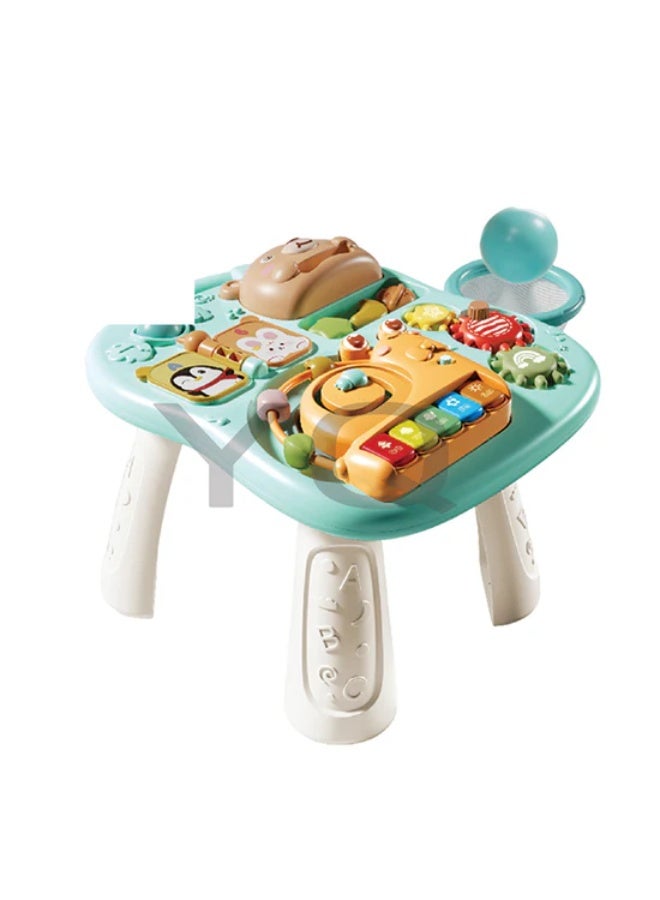 KIDS GAMES 4-in-1 Baby Walker & Scooter Motorcycle Style Activity Center - Image 2