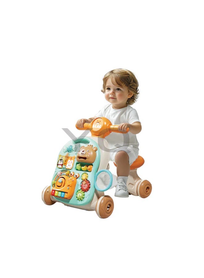 KIDS GAMES 4-in-1 Baby Walker & Scooter Motorcycle Style Activity Center - Image 5
