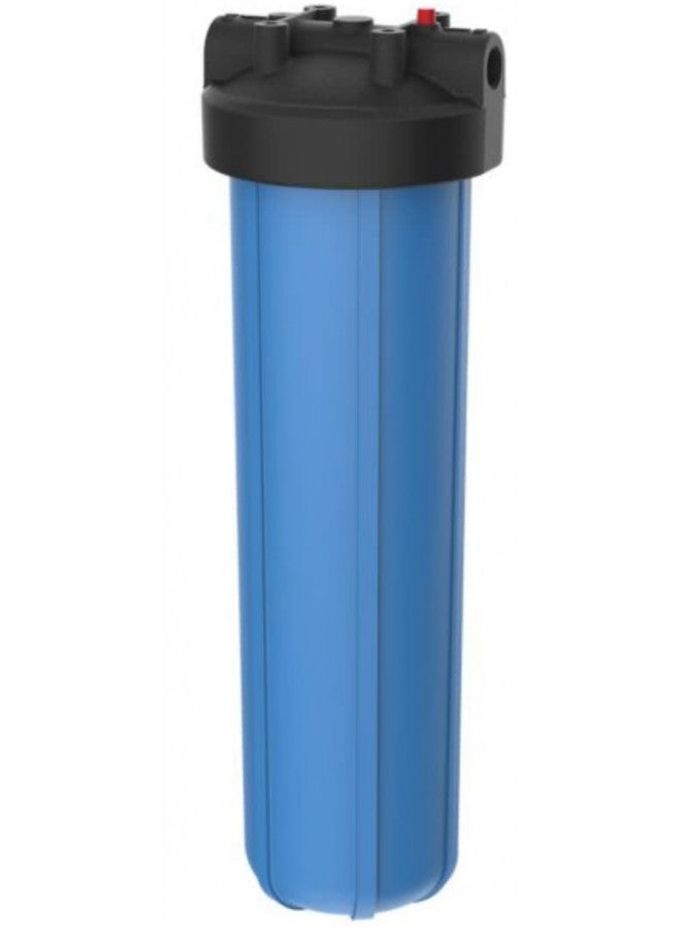 Pentek Pentair Pentek 150467 Big Blue Filter Housing, 3/4" NPT #20 Whole House Heavy Duty Water Filter Housing with High-Flow Polypropylene (HFPP) Cap and Pressure Relief Button, 20-Inch, Black/Blue - Image 1