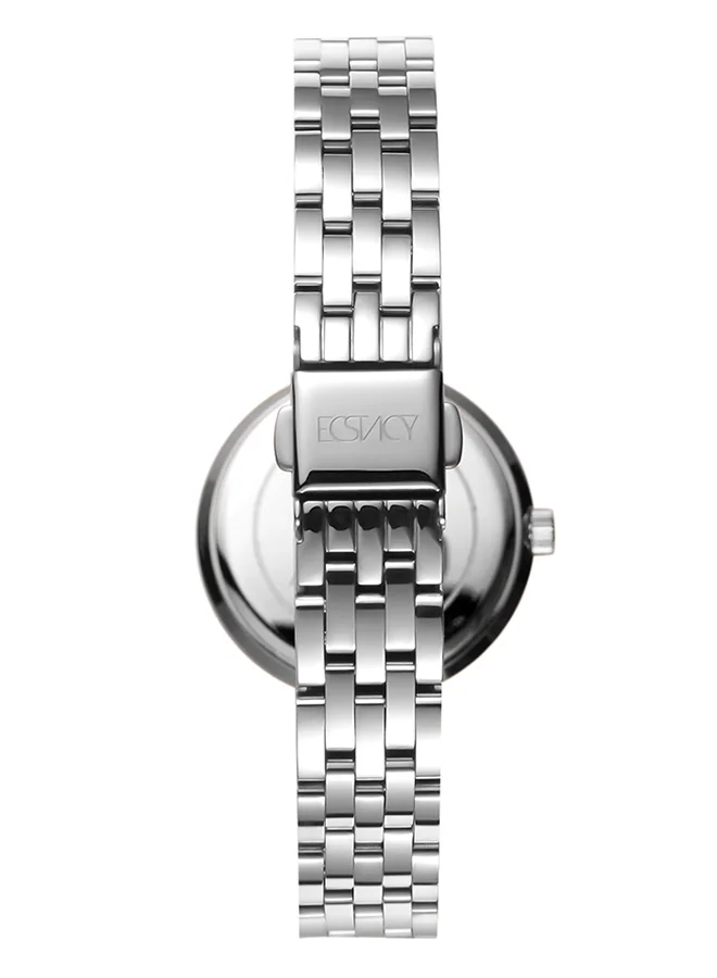 ECSTACY Ecstacy Women's Japan Quartz Movement Watch, Analog Display and Metal Strap - E8516-KBSM, Silver