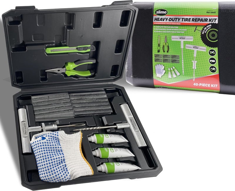 Slime 20503 Flat Tire Repair Reamer Plugger Kit, Heavy Duty, Universal, Complete 40 Piece Plug Kit - Image 1