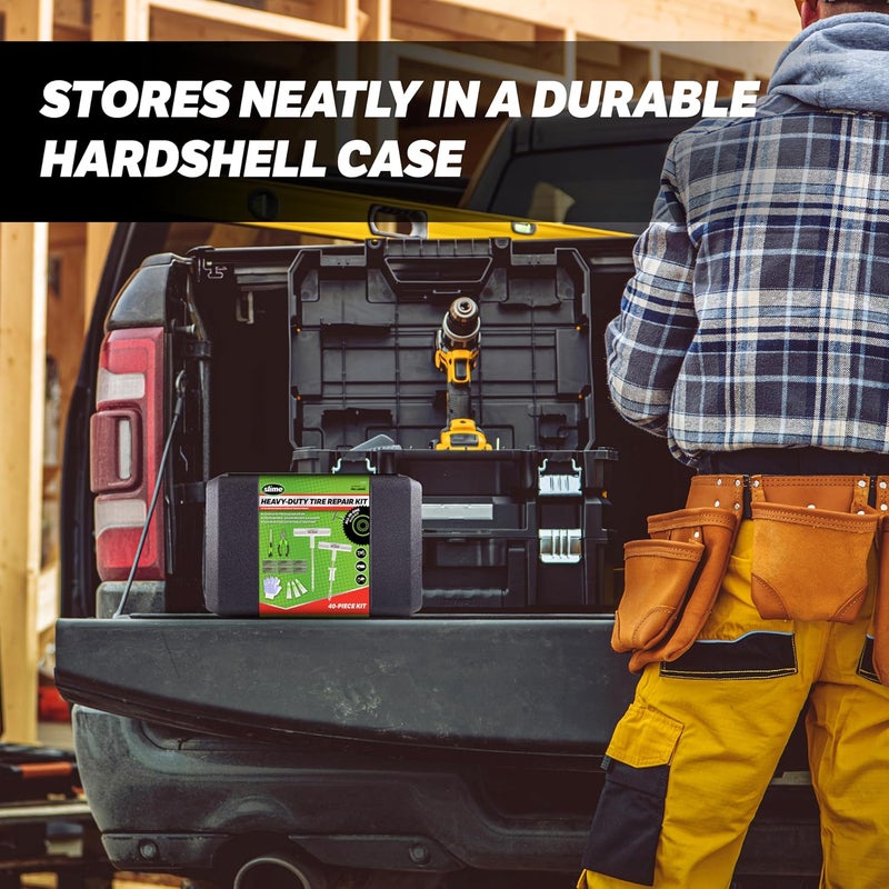 Slime 20503 Flat Tire Repair Reamer Plugger Kit, Heavy Duty, Universal, Complete 40 Piece Plug Kit - Image 5