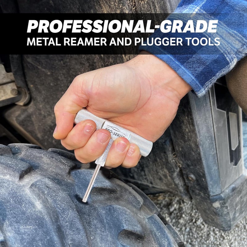 Slime 20503 Flat Tire Repair Reamer Plugger Kit, Heavy Duty, Universal, Complete 40 Piece Plug Kit - Image 3