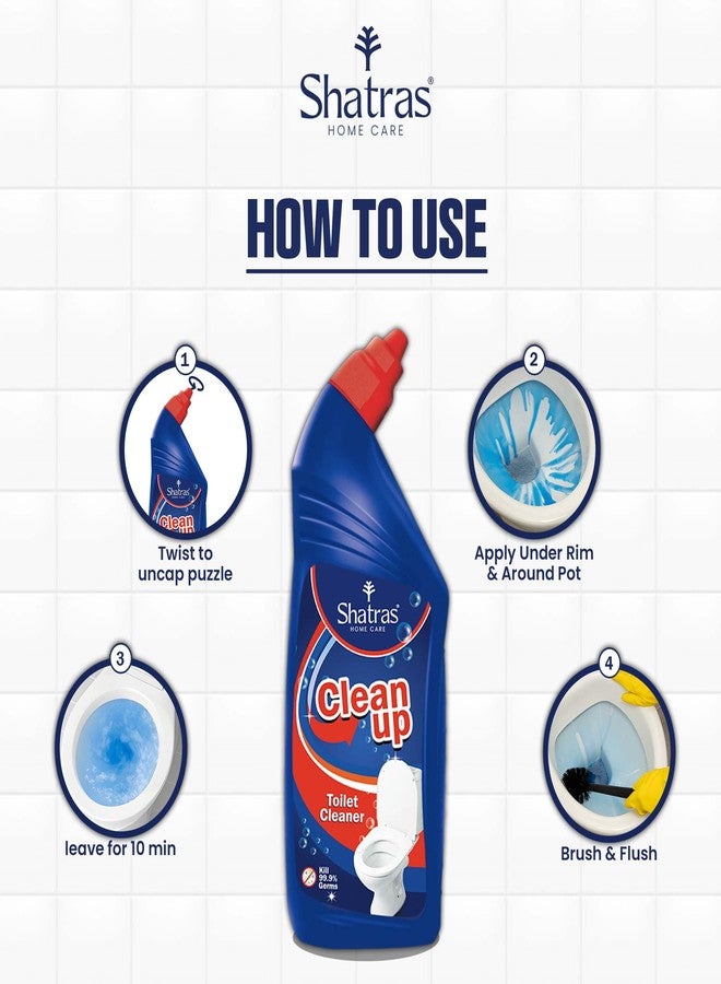 Shatras Toilet Cleaner Extra Thick Formula, Removes Stains, Rust & Hard Water Deposits | Kills 99.9% of Germs For A Hygienic Toilet-(PACK OF-3) - Image 5