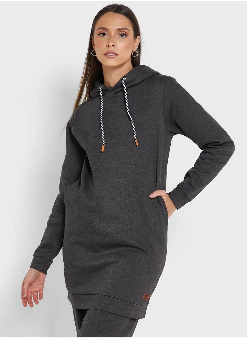 Jacqueline de Yong Knitted Hooded Dress