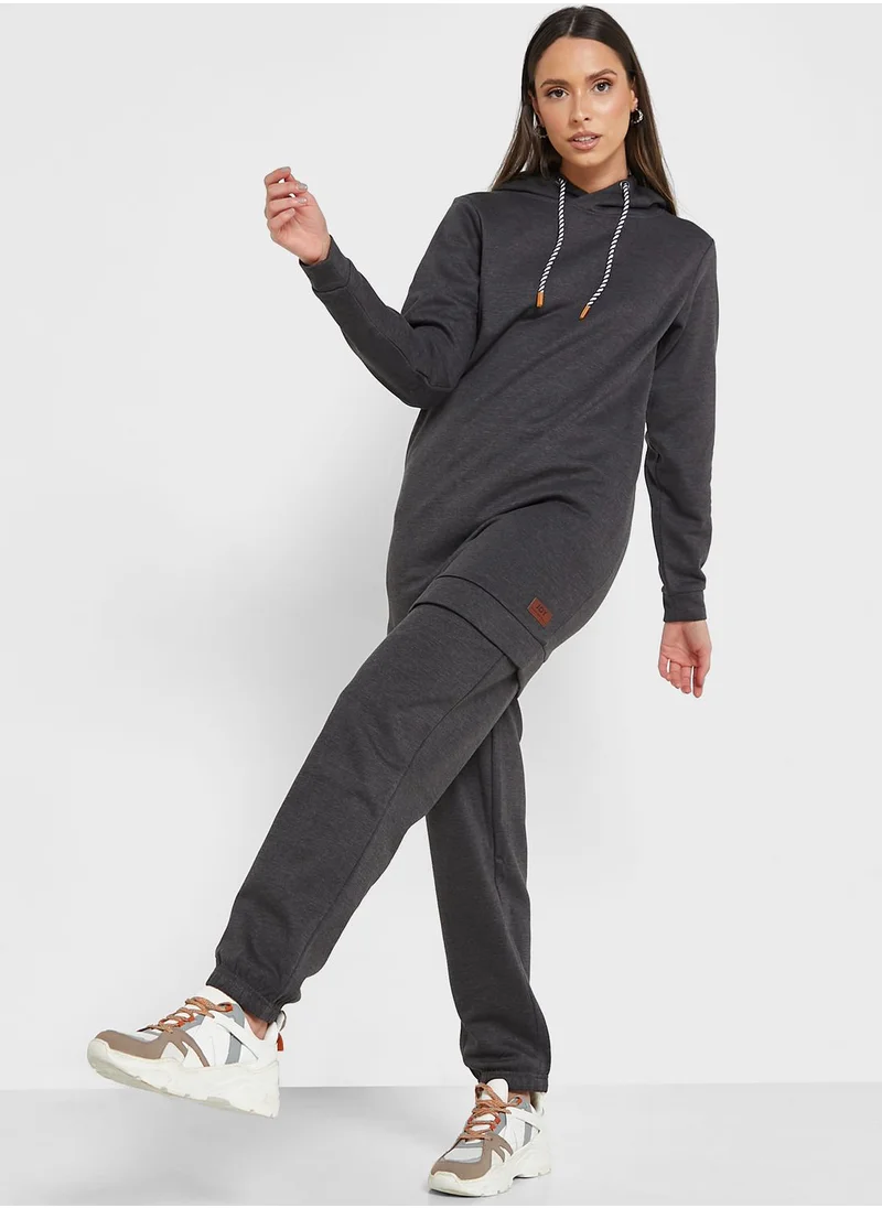Jacqueline de Yong Knitted Hooded Dress