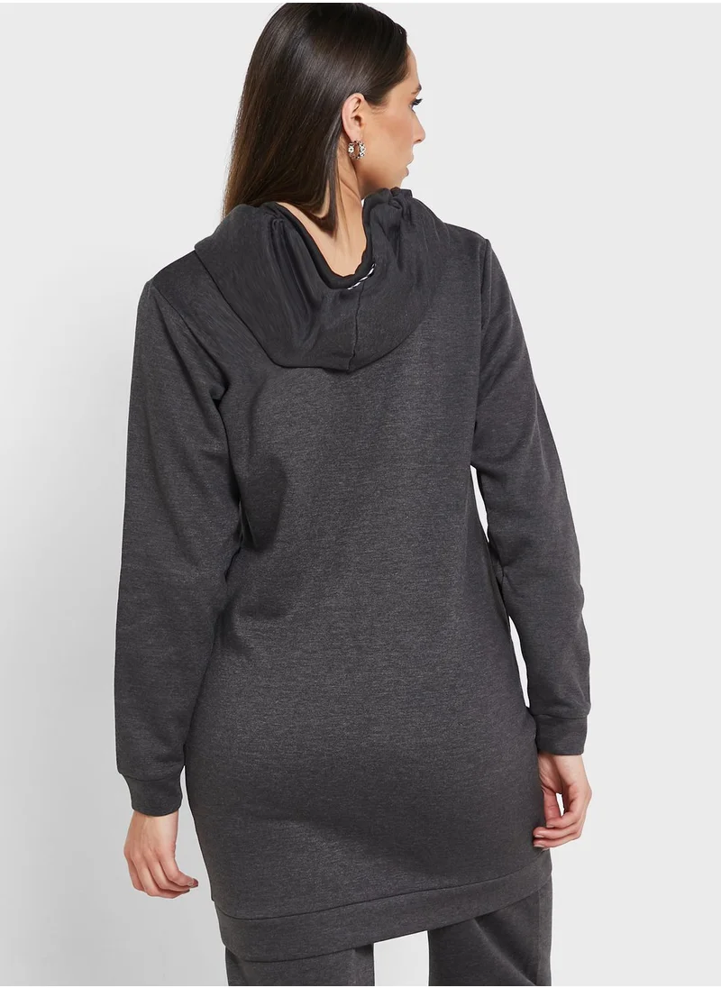 Jacqueline de Yong Knitted Hooded Dress