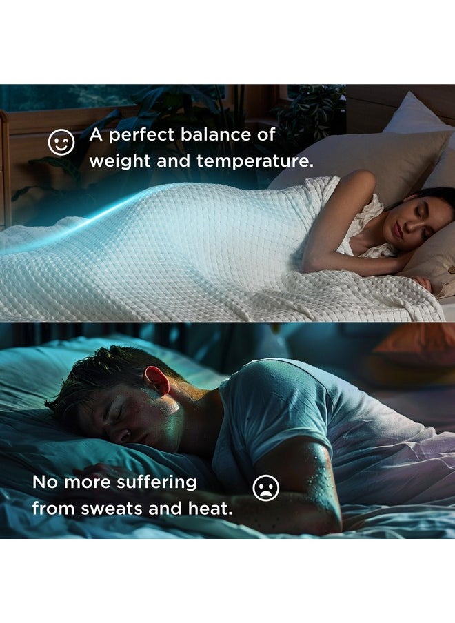 بيد شور بطانية Bedsure Cooling Cotton Waffle King Size - بطانية عيد الميلاد خفيفة الوزن من الرايون المشتق من الخيزران لمن يعانون من حرارة النوم، أغطية فاخرة للسرير والأريكة والأريكة، أخضر غامق، 104 × 90 بوصة  - Image 3