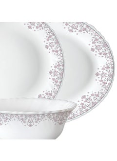 LARAH BY BOROSIL Larah by Borosil Lark Fluted Series Opalware Dinner Set | 44 Pieces for Family of 8 | Microwave & Dishwasher Safe | Bone-Ash Free | Crockery Set for Dining & Gifting | Plates & Bowls | White  - Image 3