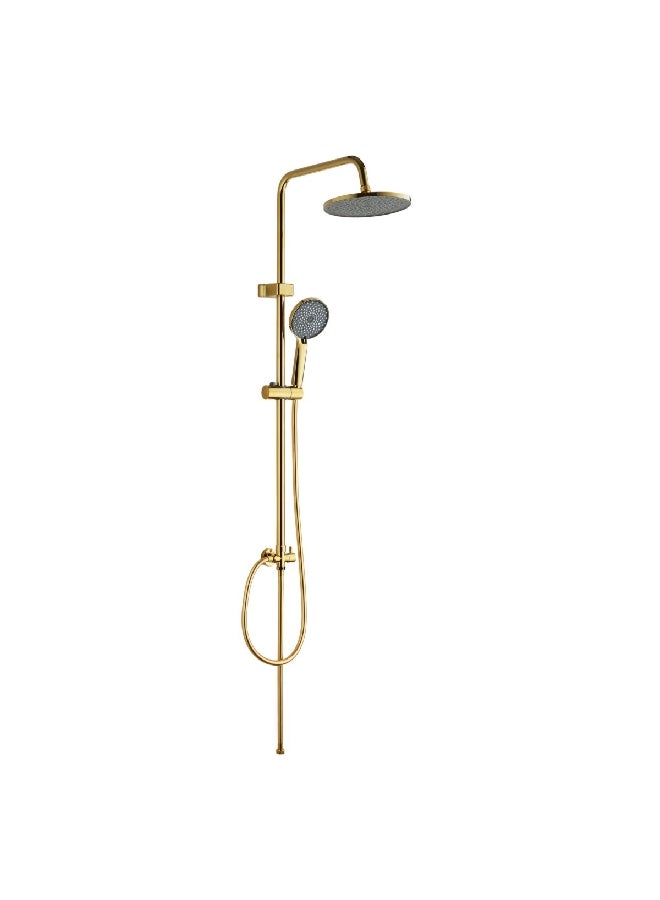 Aqua Drop Wall Mounted Installation Retro Fit Shower System Gold 6.5 x 98 x 37 cm DF591G