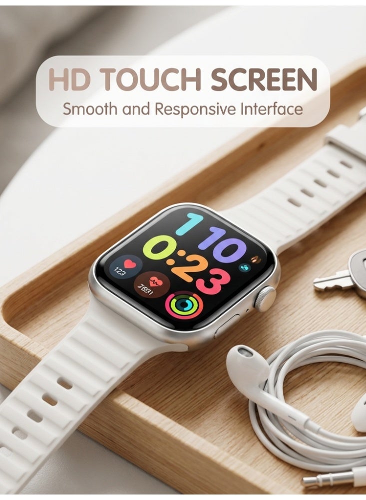 ساعة ذكية T500 ULTRA، ساعة ذكية للأعمال، ساعة لياقة بدنية مقاومة للماء، مكالمات بلوتوث، متوافقة مع Android و IOS، شاشة IPS، مراقبة معدل ضربات القلب، برتقالي - Image 5