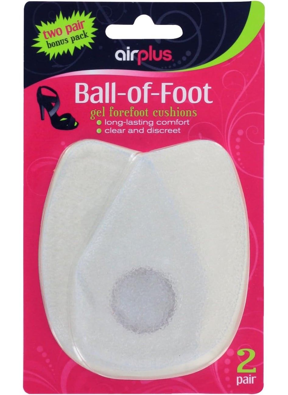 airplus Airplus Gel Ball of Foot Shoe Cushion Liner for Comfort and Pain Relief, Womens, 2-Pair 