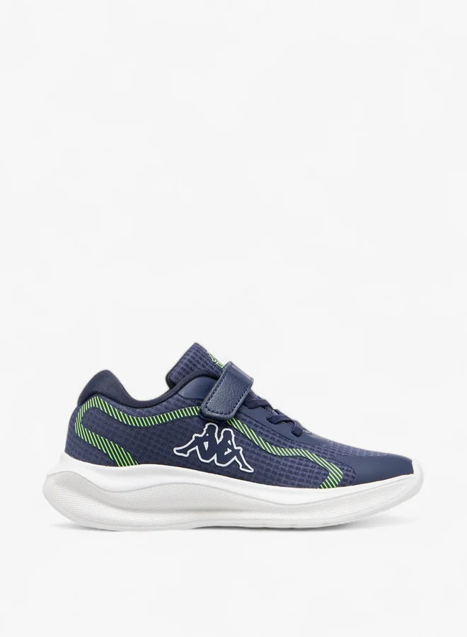 Kappa Boys' Logo Print Sport Shoes with Hook and Loop Closure