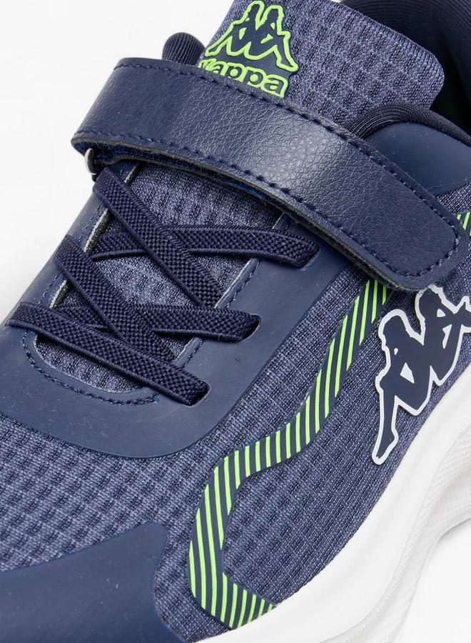 Kappa Boys' Logo Print Sport Shoes with Hook and Loop Closure