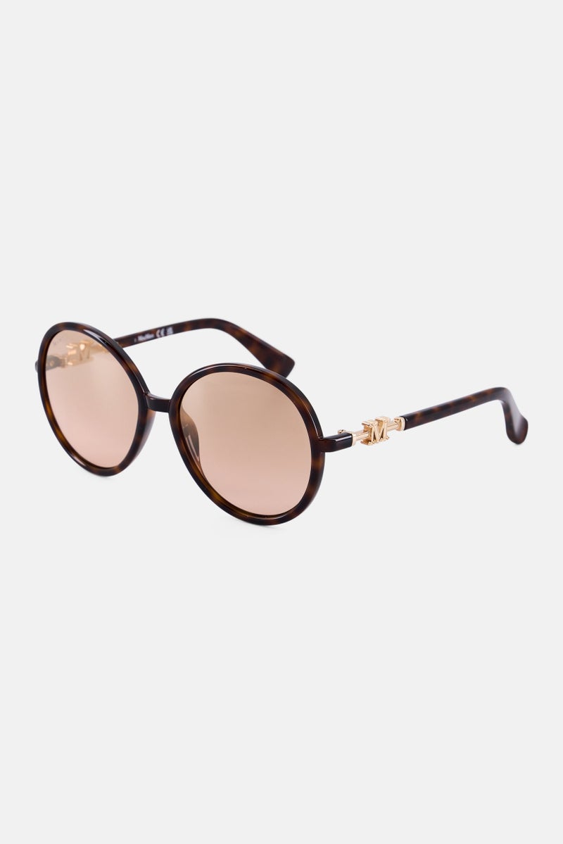 MaxMara Women MM006552G58 Round  Sunglasses, Brown  - Image 2