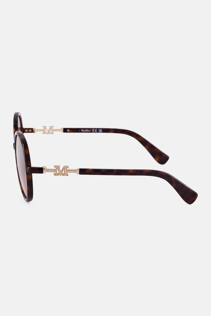 MaxMara Women MM006552G58 Round  Sunglasses, Brown  - Image 3