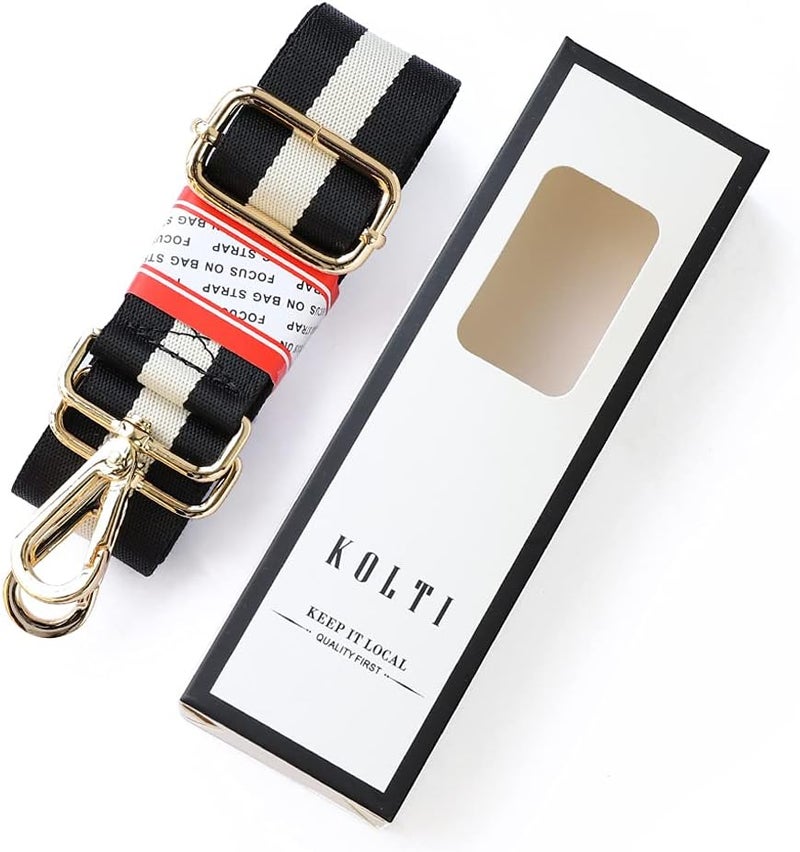 Kolti Purse Strap Replacement Crossbody Handbag Stripe Wide Adjustable - Image 2