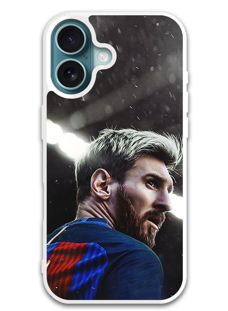 Theodor Protective Case Cover For APPLE IPHONE 16 Messi (4) (White Bumper) - Image 1