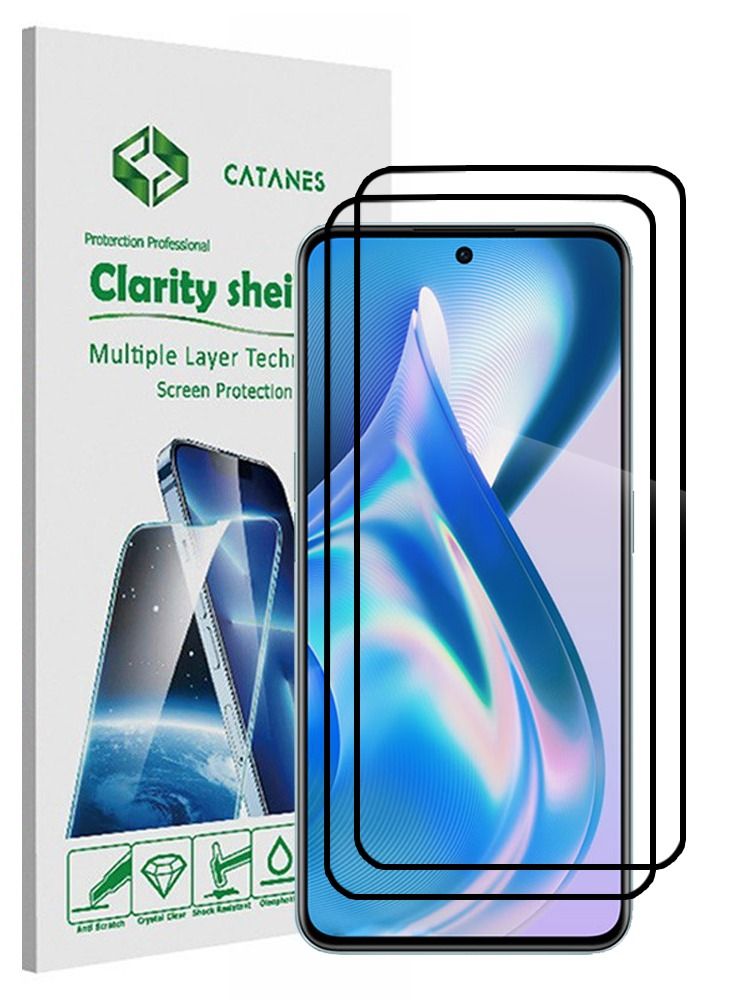 CATANES 2 Pack For OnePlus Ace Screen Protector Tempered Glass Full Glue Back - Image 1