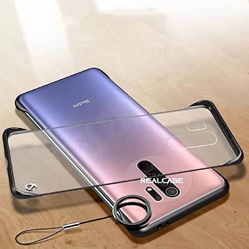 REALCASE Redmi 9 Prime/Poco M2 Back Cover Case | Stylish Frameless Matte Hard Back Skin | Soft TPU Shock Proof Bumper Back Cover Case for Redmi 9 Prime/Xiaomi Poco M2 (F-Black) - Image 1