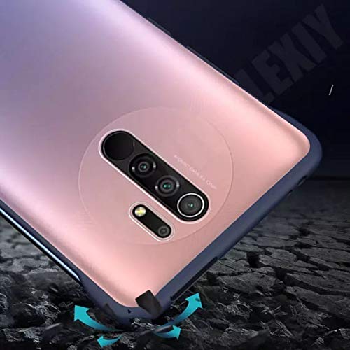 REALCASE Redmi 9 Prime/Poco M2 Back Cover Case | Stylish Frameless Matte Hard Back Skin | Soft TPU Shock Proof Bumper Back Cover Case for Redmi 9 Prime/Xiaomi Poco M2 (F-Black) - Image 4