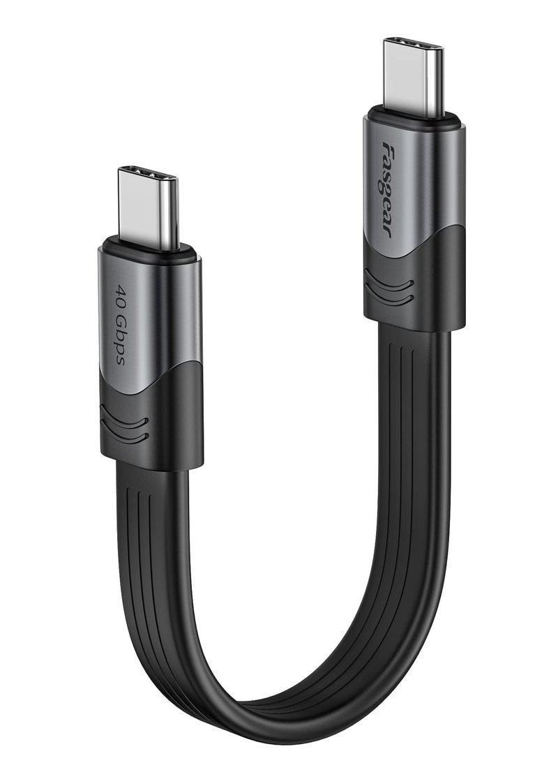 Fasgear USB Cable 15cm Thunderbolt  Cable Charging 40Gbps Data Transfer  - Image 1