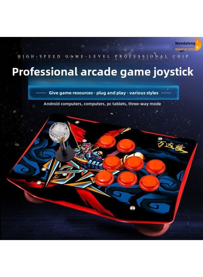 Arcade Rocker Fighting Rocker Computer USB Mobile Phone Boxing Emperor 97 Sanhe Rocker Home Game Console-Product Color:Competitive Version Of Curved Four ons - Image 5