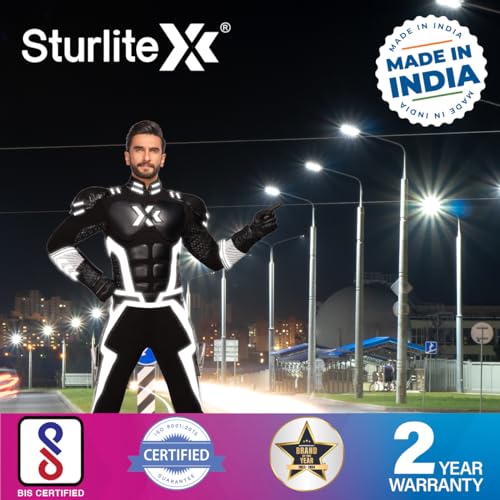 Sturlite Asteor 50W LED Street Light| Cool White 6500K Color Temperature LED Street Lamp| IP66 Waterproof Surge Protection Focus Light for Garage, Parking, Garden, Playground & Sidewalks - (Pack of 2) - Image 2