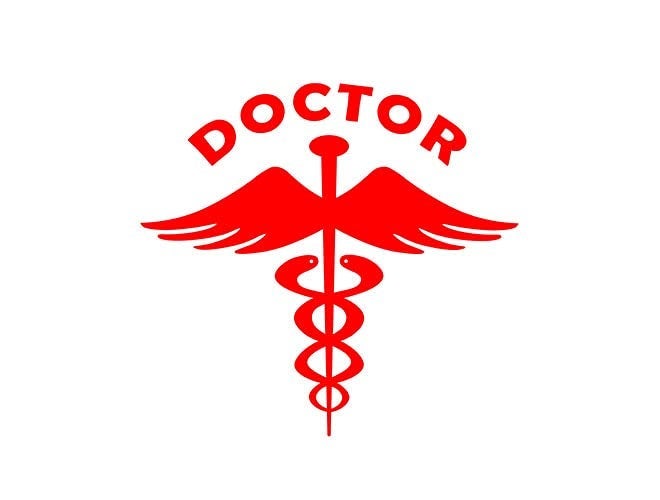 Claw cuts-Doctor Wings Logo Vinyl Sticker for Car and Bike Standard Size(L X W-8.3 cm X 8.7 cm)-Reflective and Water Proof (Pack of 2)-Self-Adhesive - Image 1