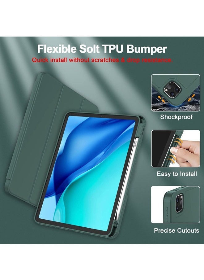 ELTRAZONE New iPad Pro 11 Inch Case 2022 4th Gen/2021 3rd Gen/2020 2nd Gen with Pencil Holder,Smart iPad Case Support Touch ID and Auto Wake/Sleep with Auto 2nd Gen Pencil Charging Green - Image 5