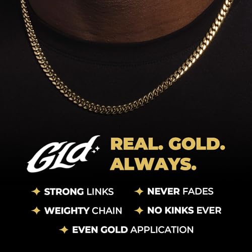 GLD Cuban Link Chain for Men and Women 8MM 20 18K GoldPlated Miami Cuban Chain with Premium Travel Pouch SnatchProof SweatProof FadeResistant Lifetime Quality Designed in Miami - Image 3