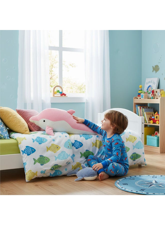 DANUBE HOME 70cm Pink Dolphin Plush – Jumbo Soft Ocean Animal Toy for Kids & Babies | Huggable Stuffed Dolphin for Nursery & Gifts | Premium Plush Toy - Image 2