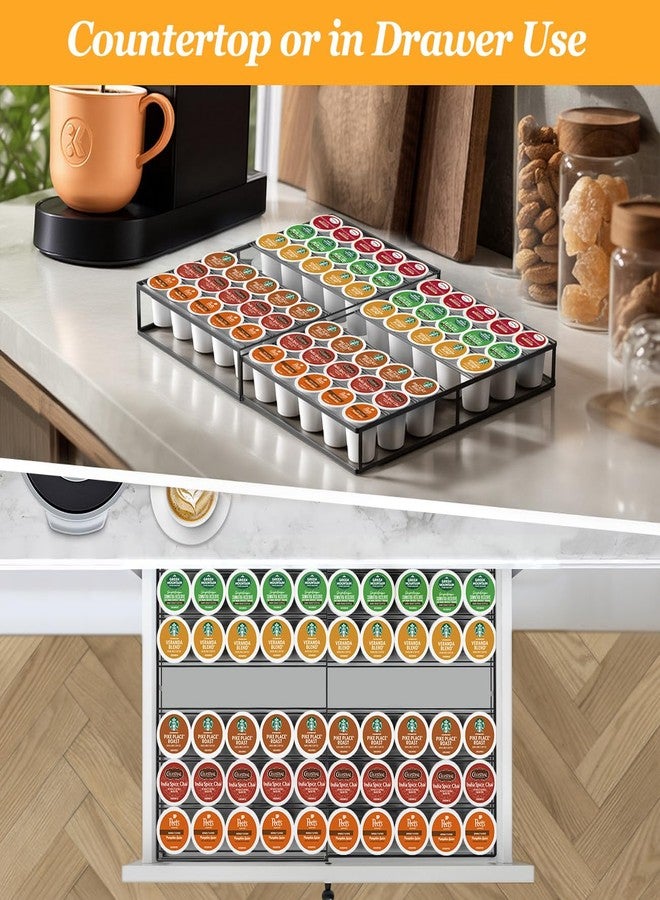 حامل كبسولات قهوة Kssiaz، حامل كبسولات قابل للتوسيع متوافق مع كبسولات Keurig K-Cup، منظم درج كبسولات القهوة يتسع لـ 30-60 كبسولة، مناسب لمحطات القهوة والمكاتب والمطابخ، أسود - Image 4