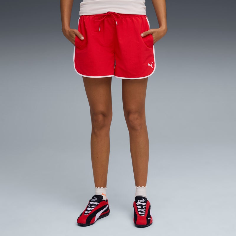 PUMA Wardrobe Essentials Woven Womens Red 3" Shorts - Image 1