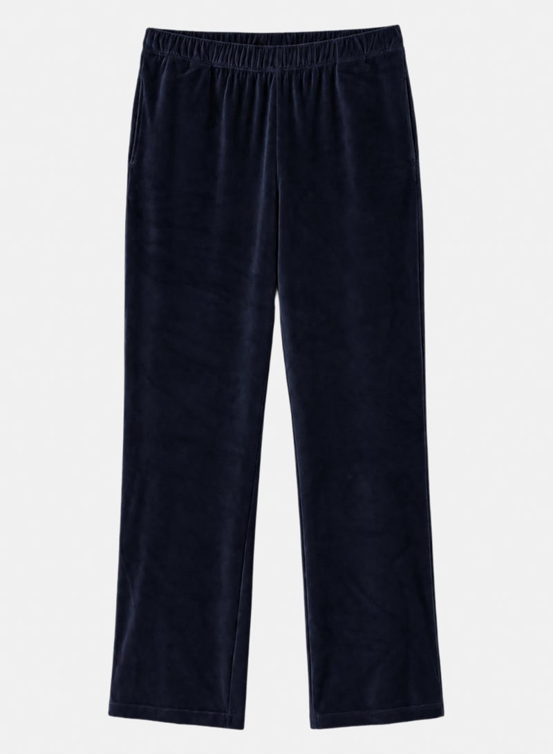 Carina Lace-Trim Velvet Pyjama - Image 5