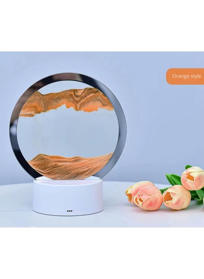 الرمال المتحركة ثلاثية الأبعاد المناظر الطبيعية المتدفقة صورة الرملية Led مكتب ليلة ضوء ديكور المنزل - Image 1