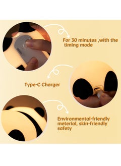 ARNOTEC USB Rechargeable Bedside Cute Panda Lamp Silicone Nursery Bedroom Nightlights For Baby Children Toddlers Women Teen Girls Breastfeeding Gift  - Image 5