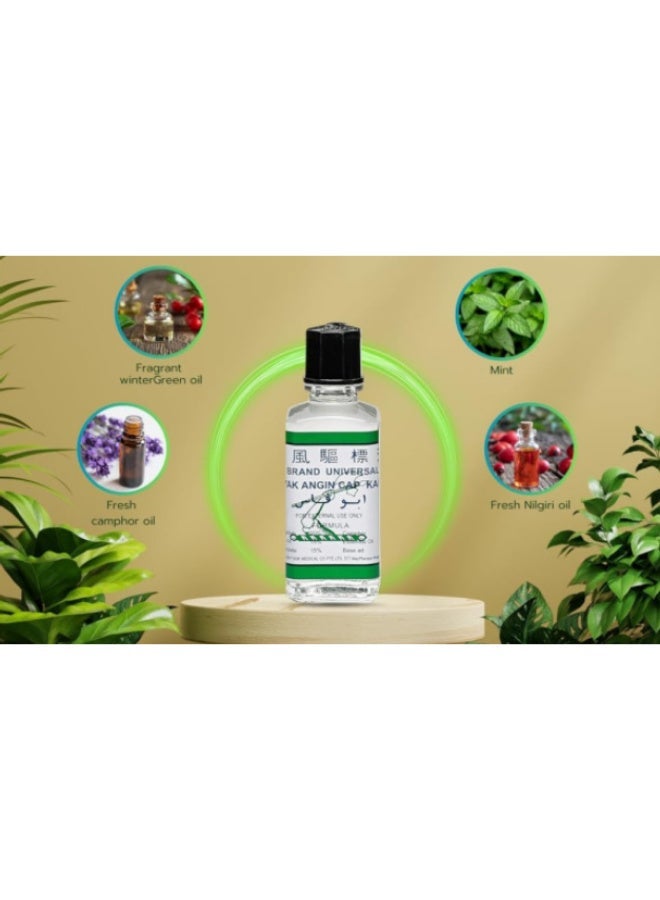 Axe Branded Original Fresh Universal Oil For Quick Relief of Cold and Headache 5 ml pack of 3 - Image 3