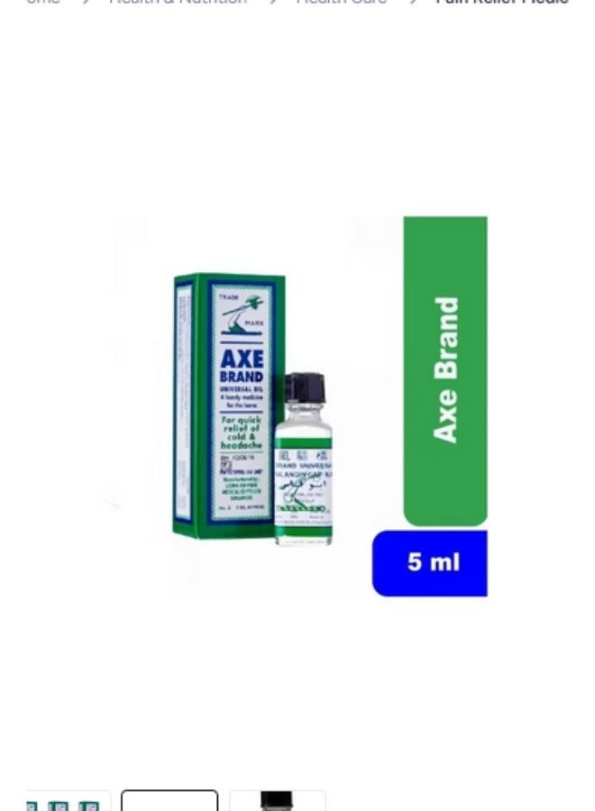 Axe Branded Original Fresh Universal Oil For Quick Relief of Cold and Headache 5 ml pack of 3 - Image 3