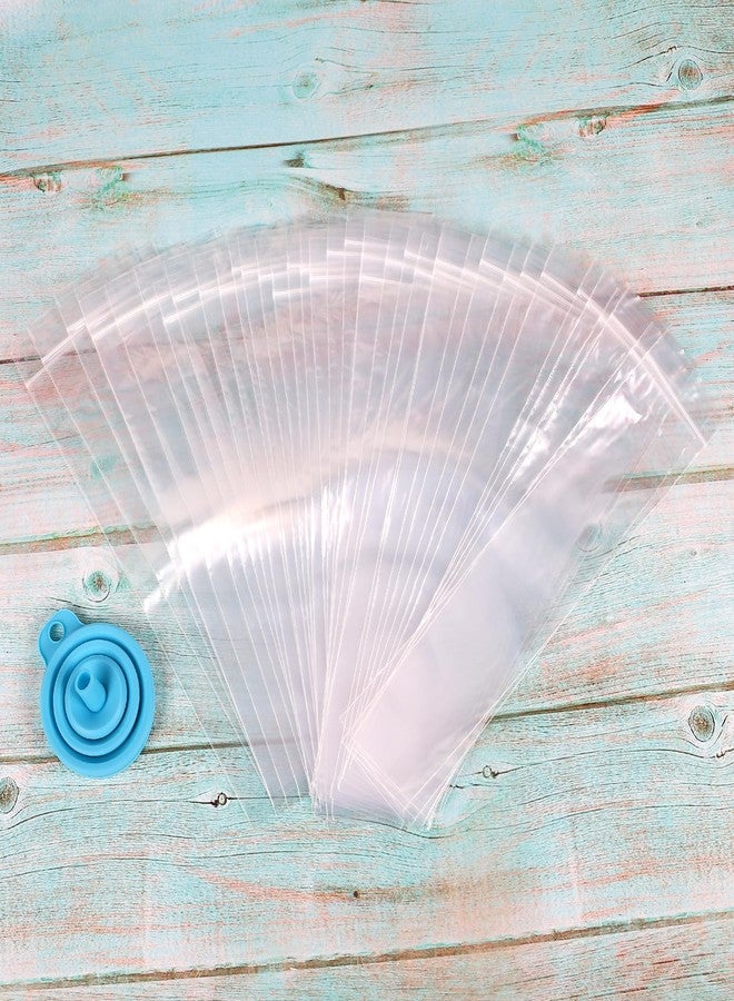 Wercokt 150 Disposable Ice Popsicle Mold Bags Comes With A Funnel, BPA Free Freezer Tubes, Healthy Snack Yogurt Stick Juice Fruit Smoothies Ice Freezing - Image 4