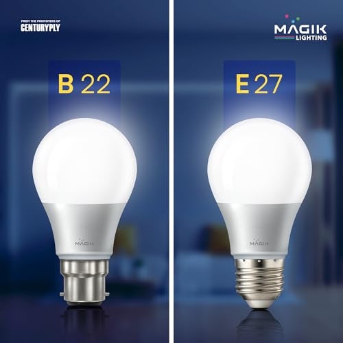 MAGIK Maximo Plus 5W LED Bulb | Cool White (6500K) | B22 Base | Energy Efficient with 4kV Surge Protection | Long Life LED | Pack of 4 - Image 4