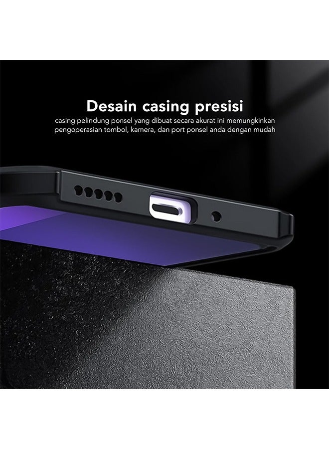 Ocean Xiaomi Redmi Note 13 Pro Plus 5G Case, Camera Lens Protection Back Cover, TPU Shockproof Airbags Bumper Mobile Phone Case, Anti-Yellowing Slim Fit Protective Casing (Black Clear) - Image 5