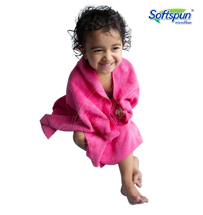 SOFTSPUN Microfiber Hair and Face Care Towel Set of 1 Piece, 40x60 Cms, 340 GSM (Pink). Super Soft & Comfortable, Quick Drying, Ultra Absorbent in Large Size. - Image 2